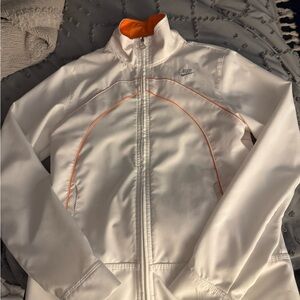 Nike Women's  Jacket in White with Orange Details